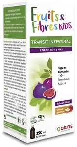 Ortis Fruits &amp; Fibres Kids Transit Intestinal Sirop +3 ans 250ml