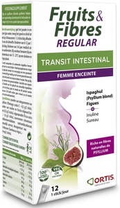 Ortis Fruits &amp; Fibres Regular Transit Intestinal Femme Enceinte 12 Sticks