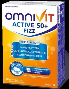 Omnivit Active 50+ 20 Comprimés Effervescents