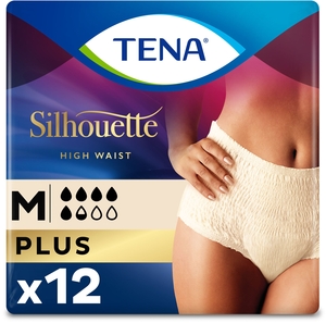 TENA Silhouette Plus Taille haute Crème Medium - 12 pièces