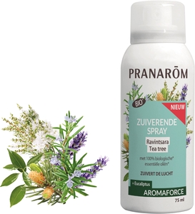 Pranarôm Aromaforce Spray Assainissant Ravintsara Eucalyptus Bio 75ml