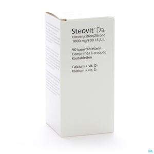 Steovit D3 1000mg/800 UI 90 Comprimés à Croquer (Citron)