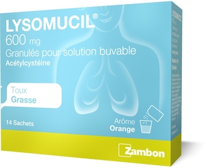 Lysomucil 600mg 14 Sachets de Granulés