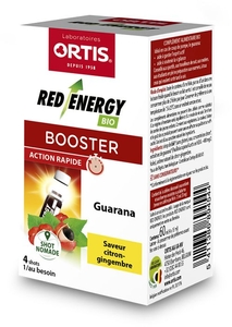Ortis Red Energy Bio Citron Gingembres 4 Fioles x15ml