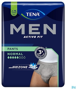 Tena Men Active Fit Pants Normal Gris L/XL 10 Pièces