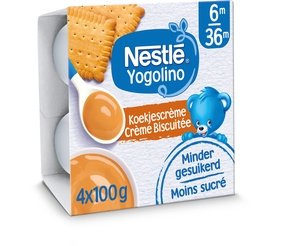 NESTLÉ Yogolino Dessert Crème Biscuitée Bébé 6+ Mois 4 x 100g