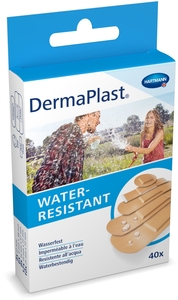 DermaPlast Water Résistant 40 Pansements Adhésifs Prédécoupés (5 tailles)