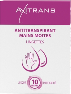 Axitrans Antitranspirant Mains Moites 10 Lingettes