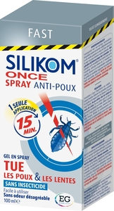 Silikom Once Spray Gel Anti Poux 100ml