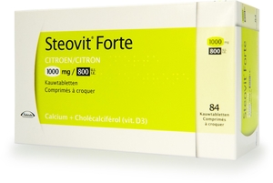 Steovit Forte 1000mg/800 UI 84 Comprimés à Croquer (Citron)