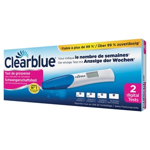 Clearblue Test de Grossesse avec Indicateur de Semaines 2 Tests