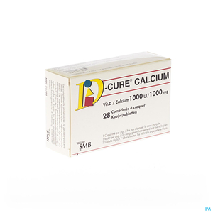 D-Cure Calcium 1000mg/1000ui 28 Comprimés à Croquer