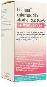 Cedium Chlorhexidini Alcoholicus 0,5% + Azorubine Solution 250ml