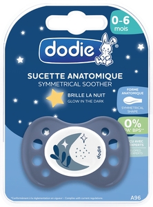 Dodie Sucette Anatomique Nuit Mixte Au Clair De Lune (0 à 6 mois)
