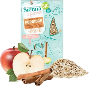Sienna &amp; Friends Porridge Pomme Cannelle Sans Gluten + 12 Mois 200g