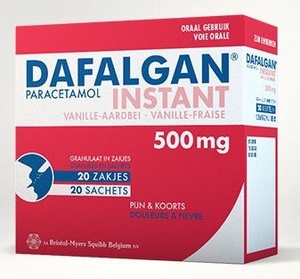 Dafalgan Instant 500mg Vanille-Fraise 20 Sachets
