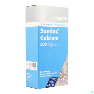 Sandoz Calcium 500mg 40 Comprimés Effervescents (Orange)