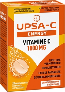 UPSA-C Energy Vitamine C 1000 20 Comprimés Effervescents