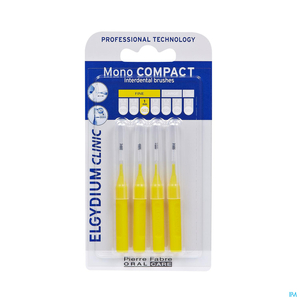 Elgydium Clinic Monocompact Brosses Interdentaires Jaune Fine 1mm 4 Pièces