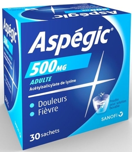 Aspegic 500mg Adulte 30 Sachets