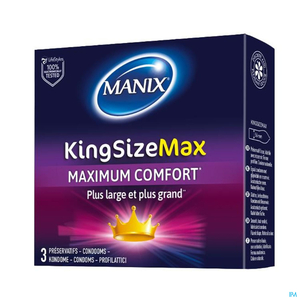 Manix King Size Max Préservatifs 3 Nouvelle Formule