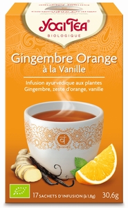 Yogi Tea Gingembre Orange Vanille Bio 17 Sachets