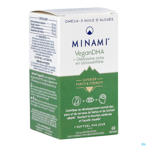 Minami VeganDHA + Astaxanthine 60 Comprimés