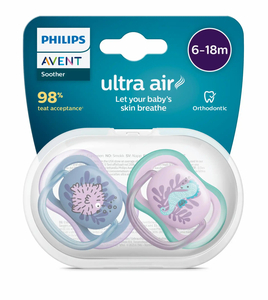 Philips Avent Sucette +6M Ultra Air Animaux 2 Pièces