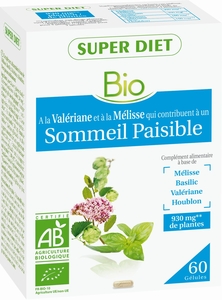 SuperDiet Complexe Sommeil Bio 60 Gélules