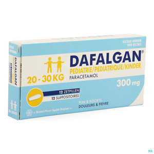Dafalgan Pédiatrique 300mg 12 Suppositoires