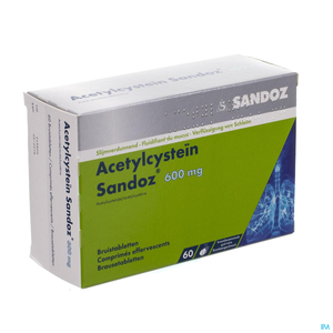 Acetylcystein Sandoz 600mg 60 Comprimés Effervescents