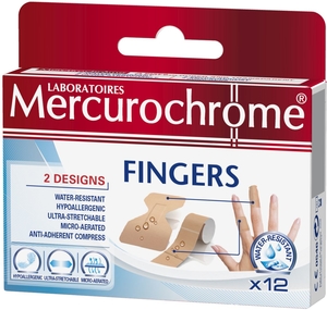 Mercurochrome Pansements Fingers 12 Pièces