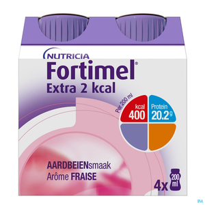 Fortimel Extra 2 Kcal Fraise 4x200ml