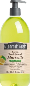 Le Comptoir du Bain Savon Liquide Marseille Citron-Menthe 1L