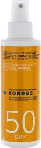 Korres Emulsion Spray Yaourt Solaire Visage &amp; Corps IP50 150ml