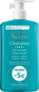 Avene Cleanance Gel Nettoyant 400ml Promo -5euros