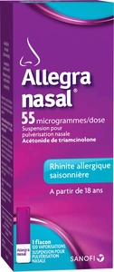 Allegra Nasal 55mcg/dose Suspension pour Pulvérisation Nasale 120 Vaporisations