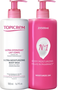 Topicrem Ultra-Hydratant Lait Corps 500ml + Recharge 500ml